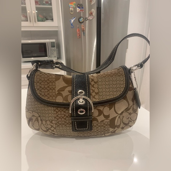 Coach Handbags - ✨New Y2K Coach Brown and Black Signature Patchwork Soho Shoulder Bag ✨